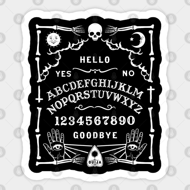 OUIJA BOARD - SPIRIT BOARD Sticker by Tshirt Samurai